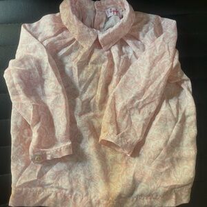 Il Gufo Pink Floral Kids Shirt